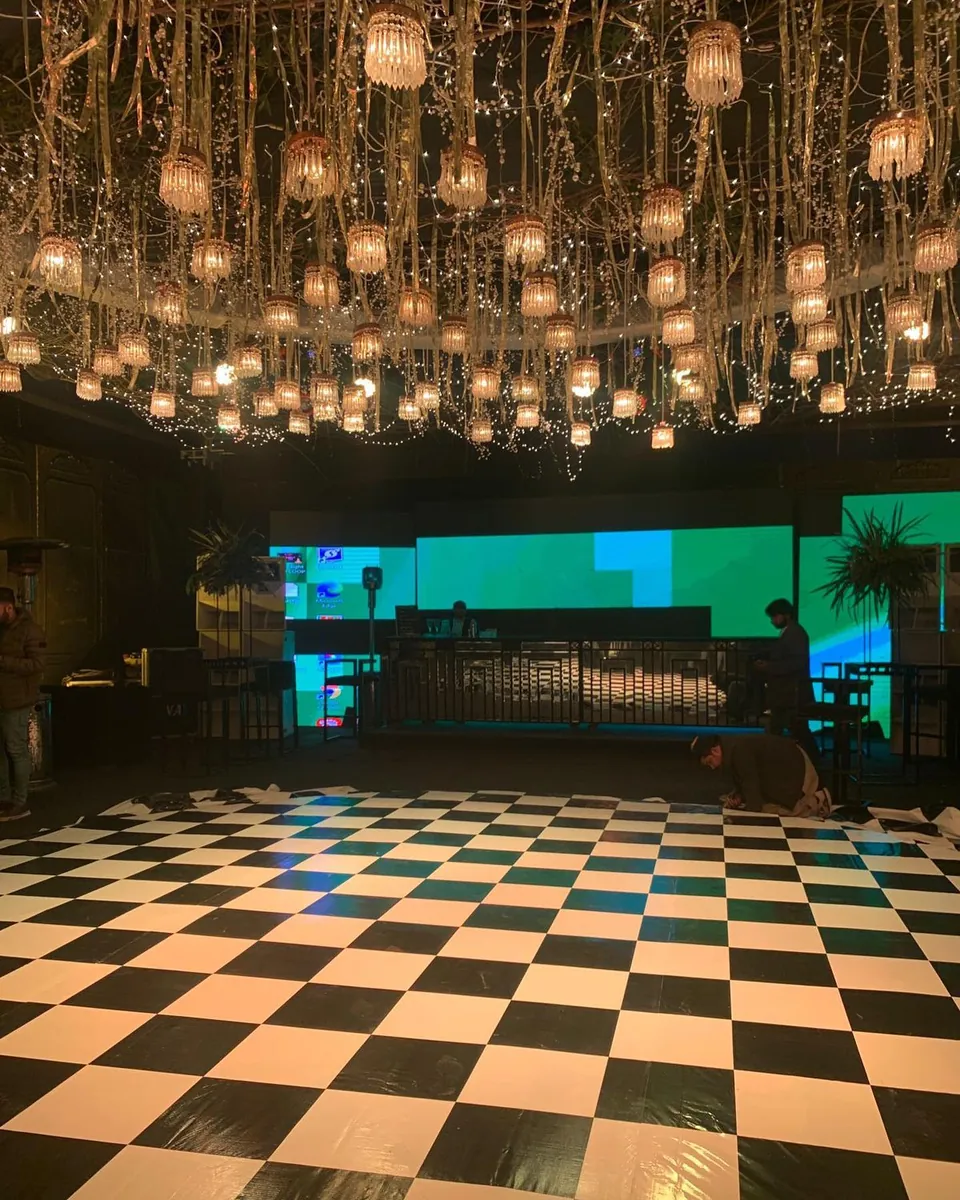 Real private celebration décor produced by Baraka Events, styled for an intimate evening gathering in Lahore