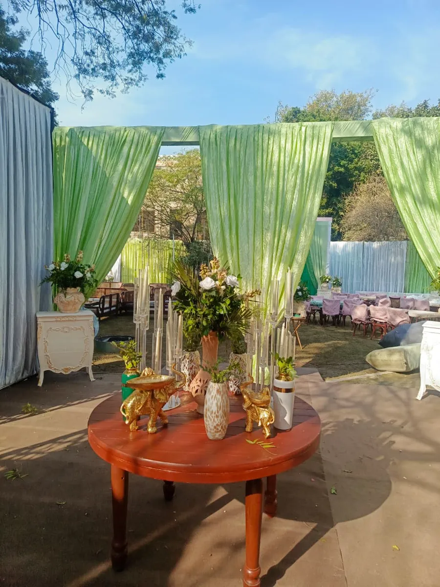 Real walima reception stage and décor produced by Baraka Events, Lahore