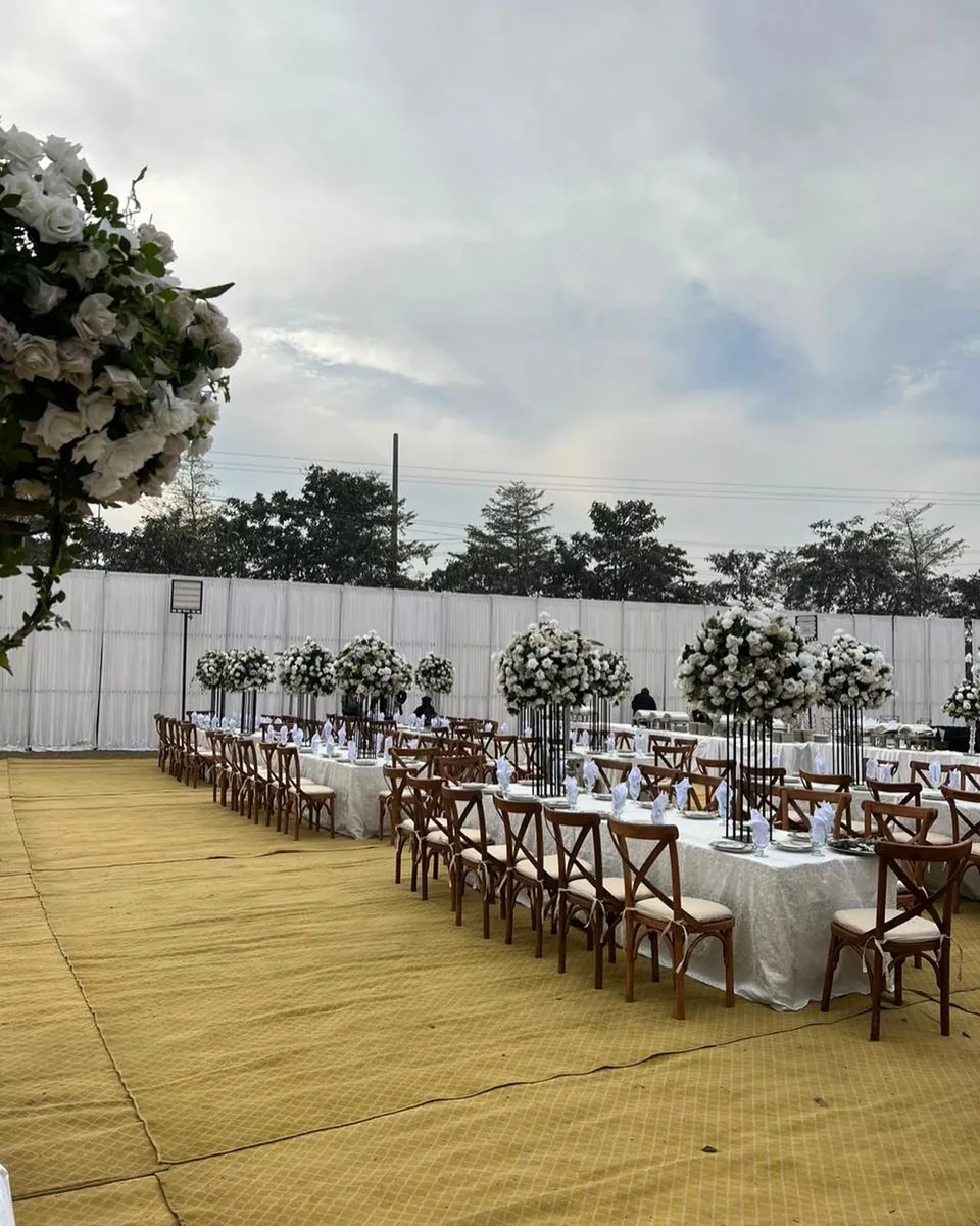 Real walima reception stage and décor produced by Baraka Events, Lahore